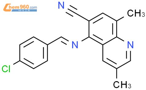 138581 38 1 6 Quinolinecarbonitrile 5 4 Chlorophenyl Methylene Amino