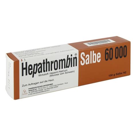 Hepathrombin Salbe I E Gramm N Medpex