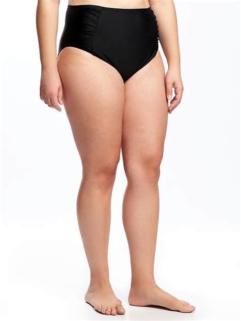 High Waist Plus Size Ruched Bikini Bottoms Old Navy