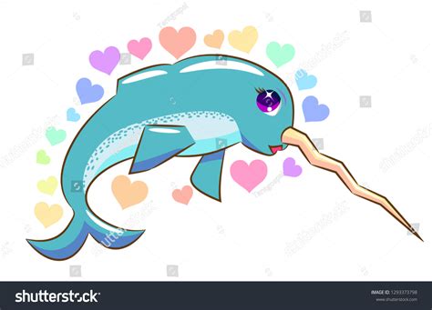 Narwhal Clipart Cartoon Stock Vector (Royalty Free) 1293373798 ...