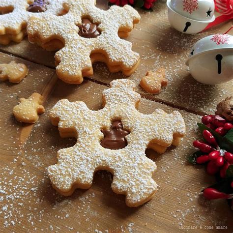 Biscotto Fiocco Di Neve Ripieno Nutella Cucinare Come Amare