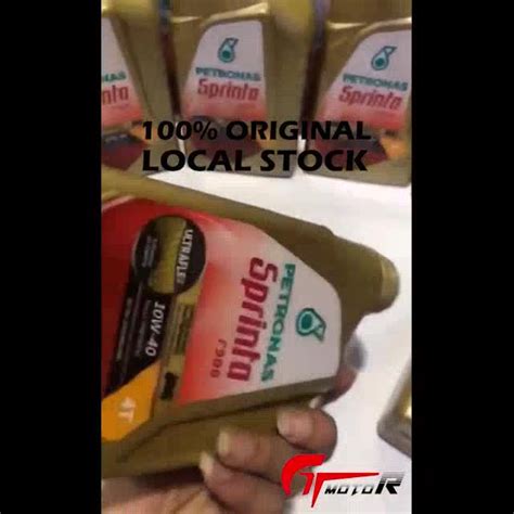 GTmotor 100 Local Original Petronas Sprinta F900 10W50 Fully