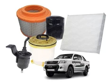 Kit Filtro Toyota Hilux 12 15 Ar Oleo Combustivel E Cabine Frete grátis