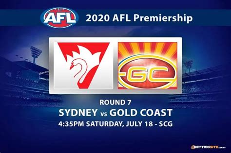 Sydney Vs Gold Coast Betting Tips Afl 2020 Round 7