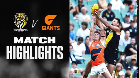 Richmond V GWS Giants Highlights Round 2 2022 AFL YouTube