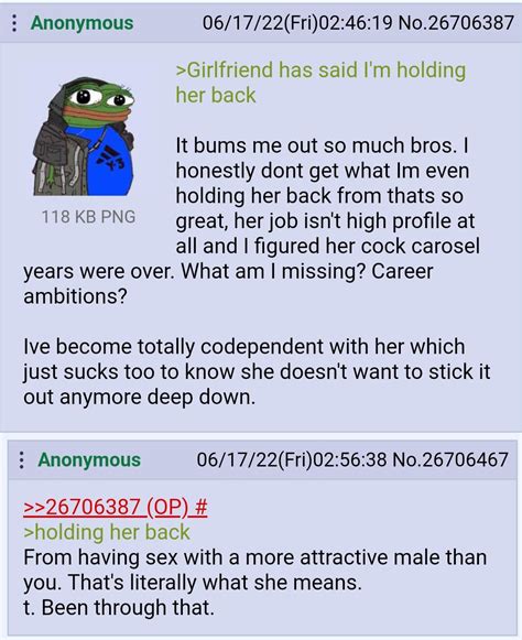 Anon Is Holding Back Rgreentext Greentext Stories Know Your Meme