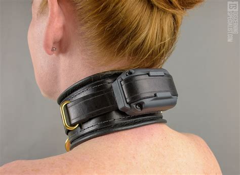 Obedience Bdsm Collar Wide Remote Control Premium Leather Etsy Uk