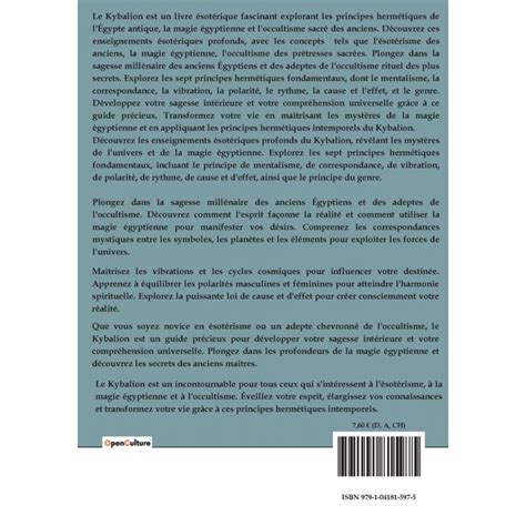 Le Kybalion Etude Sur La Philosophie Herm Tique De L Ancienne Egypte