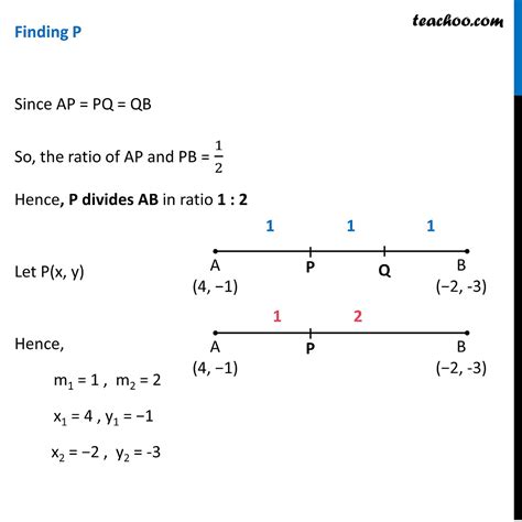 Ex Find Coordinates Of Points Of Trisection Section Formula