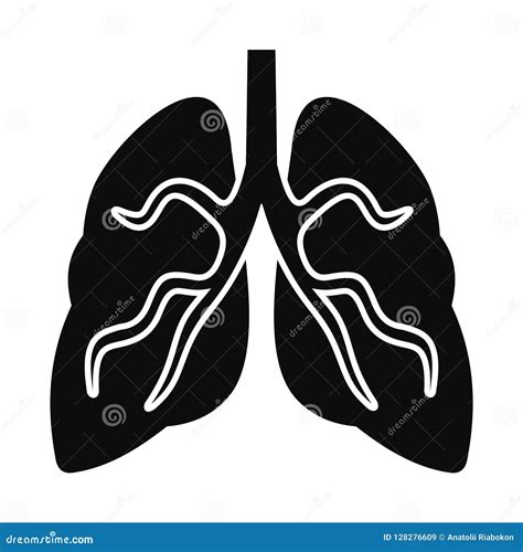 Tuberculosis Lungs Icon Simple Style Stock Vector Illustration Of