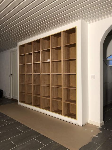 IKEA bookcases framed for the basement - IKEA Hackers | Floor to ...