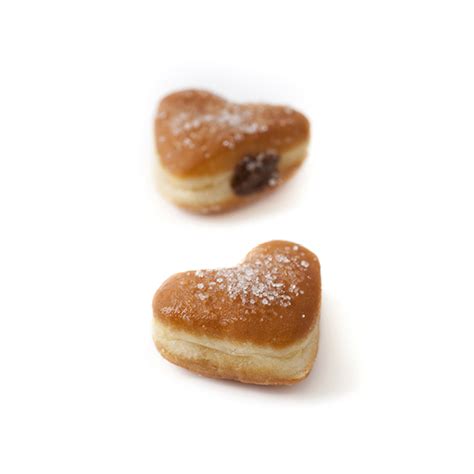 Miniherzen Nuss Nugat Creme Frittierte Kleine Krapfen Gef Llt Mit