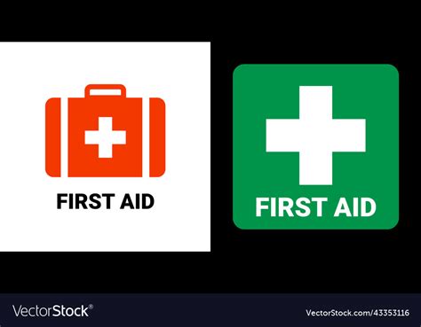 First aid icon symbol cross safety medic Vector Image