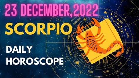 Scorpio ♏️ Horoscope For Today December 23 2022♏️scorpio Tarot December