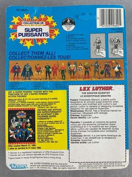 1984 Kenner Dc Super Powers Collection Lex Luthor Action Figure