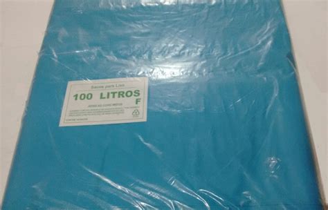 Saco Para Lixo Reforçado 100 Litros 100 Sacos Azul R 52 99 em