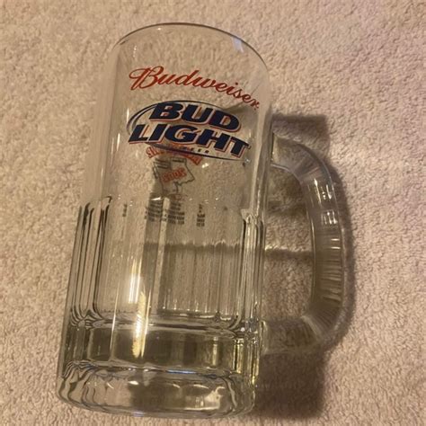 Dining Budweiser Bud Light Glass Beer Mug Poshmark