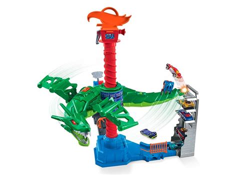 Ripley PISTA DE AUTOS HOT WHEELS CITY ATAQUE AEREO DEL DRAGON