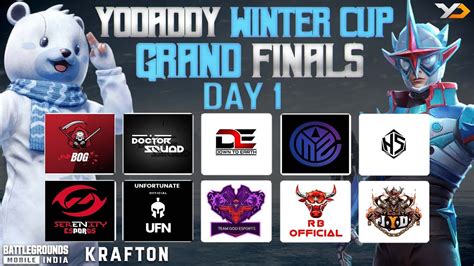 Grand Finals Day 1 BGMI Winter Cup YoDaddy Esports Battlegrounds