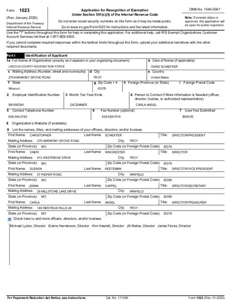 Fillable Online Application For Recognition Of Exemption Under Section