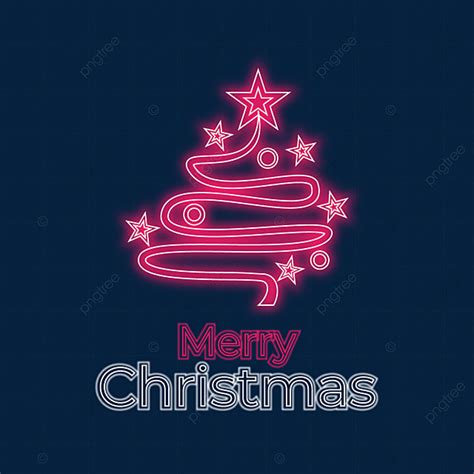 Neon Merry Christmas Vector Hd Png Images Hand Drawn Merry Christmas