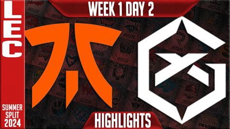 Fnc Vs Gx Highlights Lec W D Summer Fnatic Vs Giantx Week