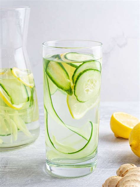 Cucumber Ginger Lemon Water Foodaciously