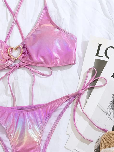 String Tie Brazilian Swimsuit Women Bathing Suit High Cut Bikini Set Two Piece Padded Beachwear