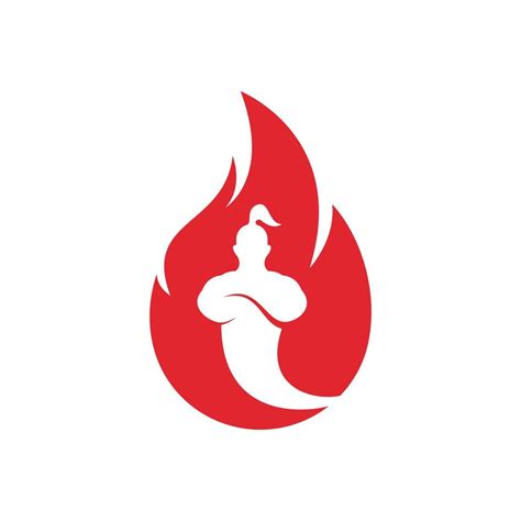 Fire genie logo design template. 13218400 Vector Art at Vecteezy