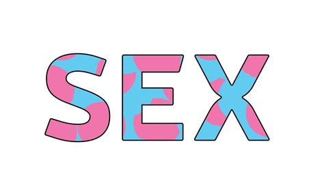 Lettering Sex In Pink And Blue Color Vector Illustration 14494105 Vector Art At Vecteezy