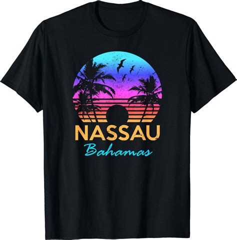 Nassau Bahamas Tropical Getaway Spring Break Honeymoon Retro Tee