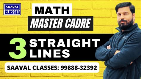 Master Cadre Math Lec Straight Line Conic Section Saaval Classes