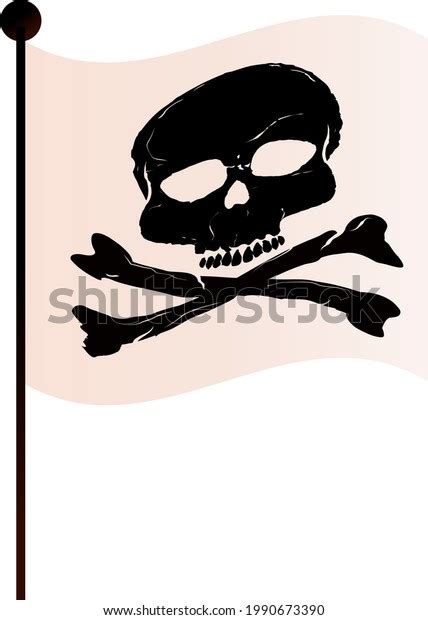 Illustration Simple Skull Pirate Flag Stock Vector (Royalty Free ...