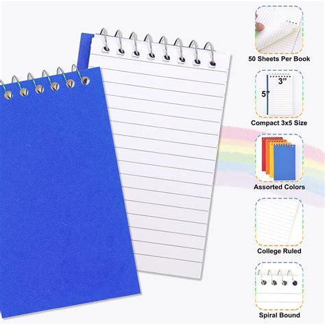 Pack Small Spiral Notebooks X Inches Memo Pads Pocket Notebooks