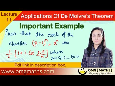 Find Roots Of Equation Using De Moivre S Theorem De Moivre S Theorem