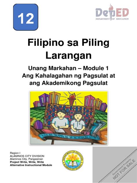 Shs Filipino Sa Piling Larang Akademiks Modyul 1 Aralin 1 3 Pdf