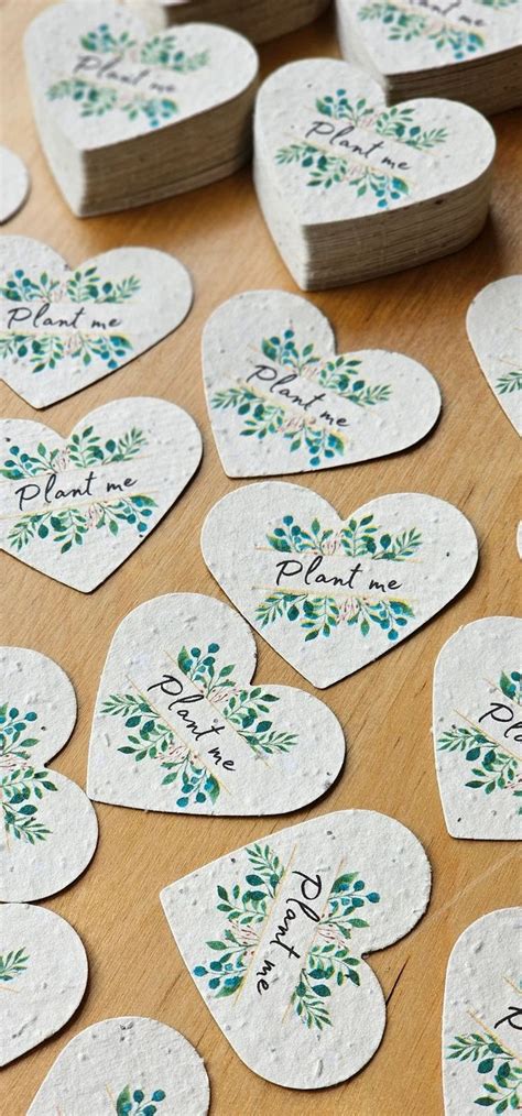 Seed Paper Heart Wedding Favor Flower Seed Paper Favor For Guests Bulk