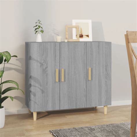 JIE Buffet Sonoma gris 90x34x80 cm Bois d ingénierie 7298143688282