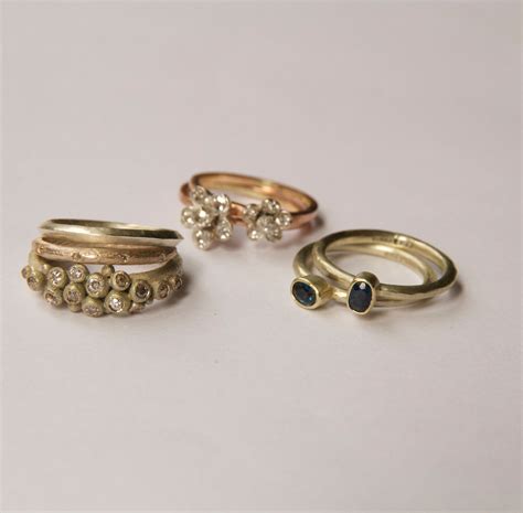 Stacking Rings In Recycled Gold And Vintage Stones This Was A Project