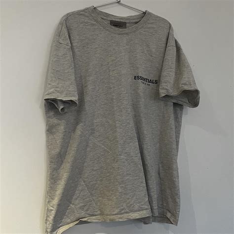 Fear Of God Mens Grey T Shirt Depop