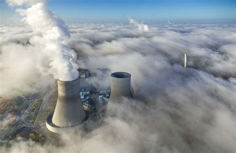 Luftaufnahme Hamm Wolken Schichten Ber Den Kraftwerksanlagen Des