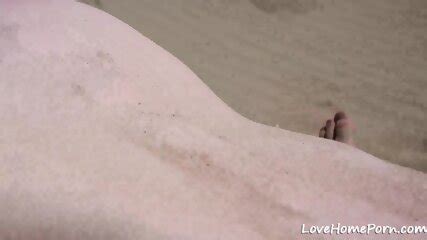 Great Sex Session On A Beach With An Insatiable Brunette Chick