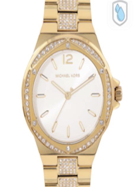 Buy Michael Kors Women Lennox Embellished Analogue Watch Mk7361 Gold Watches For Women