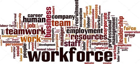 Workforce Word Cloud Stock Vector Boris