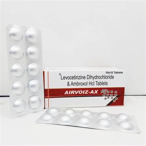 Levocetirizine Dihydrochloride And Ambroxol Hcl Tablets At Best Price