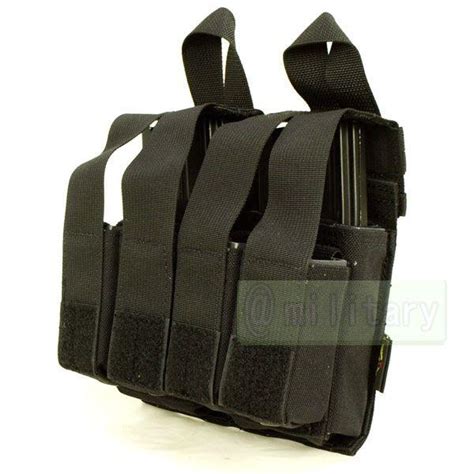 Flyye Molle Double M Quad Pistol Mag Pouch Bk Fy Ph P Bk