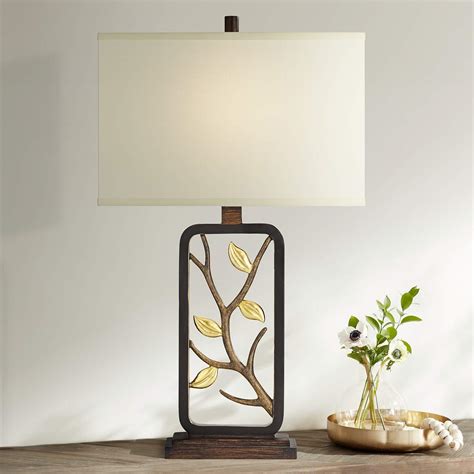 Vera Bronze Branch and Leaves Sculptural Table Lamp - #16H27 | Lamps Plus