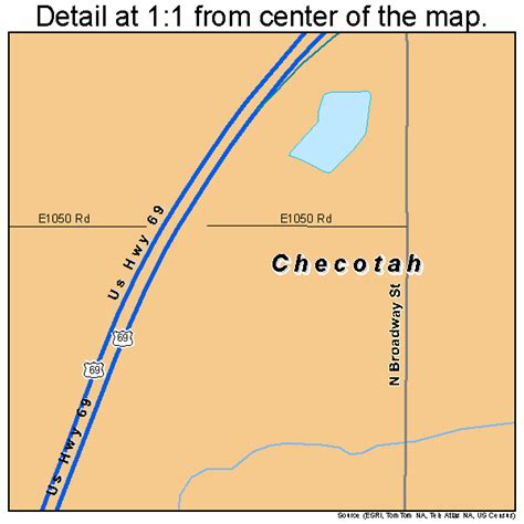 Checotah Oklahoma Street Map 4013650