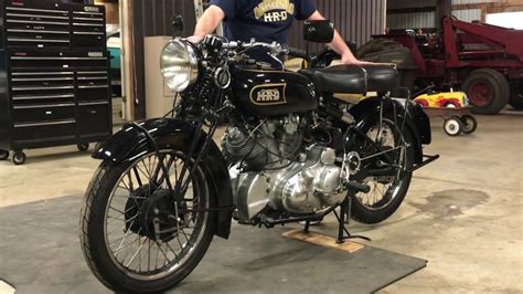 1948 Series B Hrd Vincent Rapide Starts Again Youtube