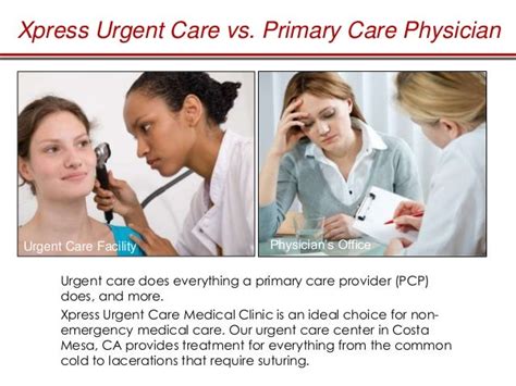 Xpress Urgent Care Vs Primary Care Provider